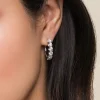 New Gabriel & Co. 14K White Gold 20mm Diamond Hoop Earrings