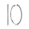 Outlet Gabriel & Co. 14K White Gold 40mm Diamond Hoop Earrings