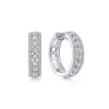Clearance Gabriel & Co. 14K White Gold 20mm Diamond Huggie Earrings