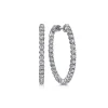 Sale Gabriel & Co. 14K White Gold 30mm Diamond Inside Out Hoop Earrings