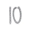 Discount Gabriel & Co. 14K White Gold 30mm Diamond Inside Out Hoop Earrings