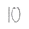 Hot Gabriel & Co. 14K White Gold 30mm Inside Out Diamond Hoop Earrings