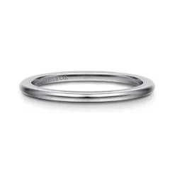 New Gabriel & Co. 14K White Gold 1.3mm Mini Spacer Band