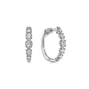 Discount Gabriel & Co. 14K White Gold 20mm Round Classic Diamond Hoop Earrings