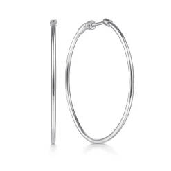 Clearance Gabriel & Co. 14K White Gold 40mm Round Classic Hoop Earrings