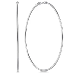 Online Gabriel & Co. 14K White Gold 70mm Round Classic Hoop Earrings