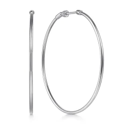 Outlet Gabriel & Co. 14K White Gold 50mm Round Classic Hoop Earrings