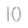 Sale Gabriel & Co. 14K White Gold 30mm Round Classic Inside Out Diamond Hoop Earrings