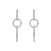Discount Gabriel & Co. 18K White Gold Multi Link Diamond Drop Huggies