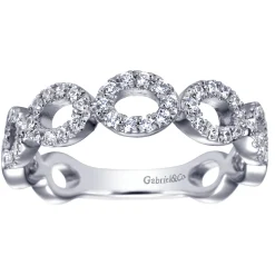 Online Gabriel & Co. 14K White Gold Open Circles Diamond Band