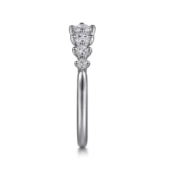 Clearance Gabriel & Co. 14K White Gold Open Diamond Anniversary Band - 0.5 ct