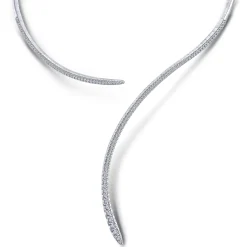 Gabriel & Co. 18K White Gold Open Diamond Collar Necklace