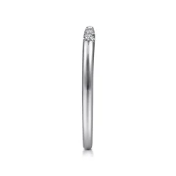 Gabriel & Co. 14K White Gold Open Diamond Tipped Stackable Ring