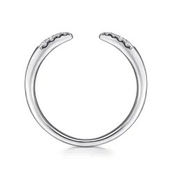 Gabriel & Co. 14K White Gold Open Diamond Tipped Stackable Ring