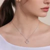 Clearance Gabriel & Co. 14K White Gold Open Heart Diamond Pendant Necklace