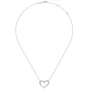 Clearance Gabriel & Co. 14K White Gold Open Heart Diamond Pendant Necklace