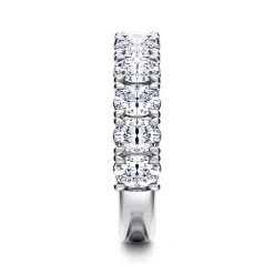 Sale Gabriel & Co. 14K White Gold Oval 11 Stone Prong Set Diamond Anniversary Band - 2.65 ct