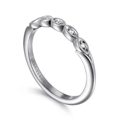 Outlet Gabriel & Co. 14K White Gold Pave Diamond Anniversary Band - 0.04 ct