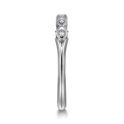 Outlet Gabriel & Co. 14K White Gold Pave Diamond Anniversary Band - 0.04 ct