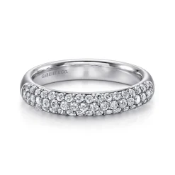 Hot Gabriel & Co. 14K White Gold Pave Diamond Anniversary Band - 0.5 ct