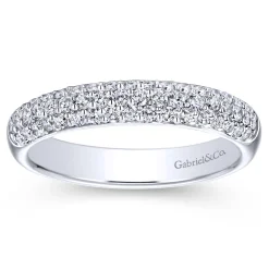 Hot Gabriel & Co. 14K White Gold Pave Diamond Anniversary Band - 0.5 ct