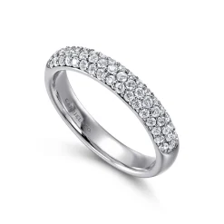 Hot Gabriel & Co. 14K White Gold Pave Diamond Anniversary Band - 0.5 ct