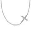 Clearance Gabriel & Co. 14K White Gold Pave Diamond Cross Necklace