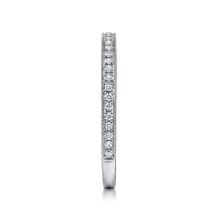 Online Gabriel & Co. 14K White Gold Pave Diamond Eternity Stackable Ring