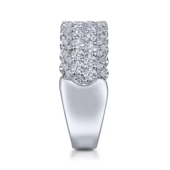 Clearance Gabriel & Co. 14K White Gold Pave Diamond Ring