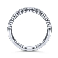 Clearance Gabriel & Co. 14K White Gold Pave Diamond Ring