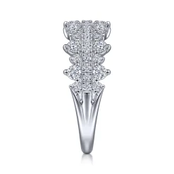 Gabriel & Co. 14K White Gold Pave Diamond Ring