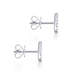 Online Gabriel & Co. 14K White Gold Pear Shaped Pave Diamond Stud Earrings