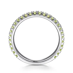 Hot Gabriel & Co. 14K White Gold Peridot Stackable Ring