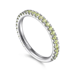 Hot Gabriel & Co. 14K White Gold Peridot Stackable Ring