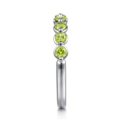 Hot Gabriel & Co. 14K White Gold Peridot Stackable Ring