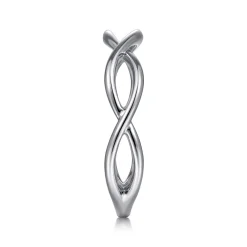 Gabriel & Co. 14K White Gold Plain Twisted Stackable Ring