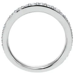 Hot Gabriel & Co. 14K White Gold Prong Channel Set Diamond Wedding Band - 0.72 ct