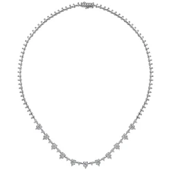Sale Gabriel & Co. 14K White Gold Prong Set Diamond Tennis Necklace
