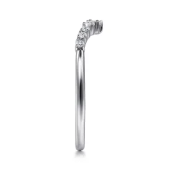 Discount Gabriel & Co. 14K White Gold Prong Set Diamond Anniversary Band - 0.15 ct