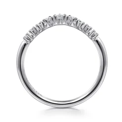 Discount Gabriel & Co. 14K White Gold Prong Set Diamond Anniversary Band - 0.15 ct