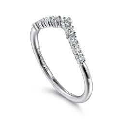 Discount Gabriel & Co. 14K White Gold Prong Set Diamond Anniversary Band - 0.15 ct