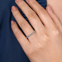 Sale Gabriel & Co. 14K White Gold Prong Set Diamond Eternity Band - 1.15 ct