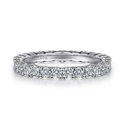 Sale Gabriel & Co. 14K White Gold Prong Set Diamond Eternity Band - 1.15 ct