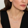 Hot Gabriel & Co. 14K White Gold Prong Set Diamond Bar Necklace