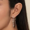 New Gabriel & Co. 14K White Gold Prong Set 40mm Round Classic Diamond Hoop Earrings