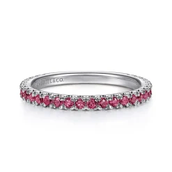 Outlet Gabriel & Co. 14K White Gold PT - Pink Tourmaline Ladies Ring