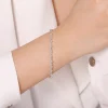 Hot Gabriel & Co. 14K White Gold Quatrefoil Diamond Tennis Bracelet