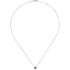 Online Gabriel & Co. 14K White Gold Round Amethyst and Diamond Heart Pendant Necklace