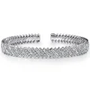 Online Gabriel & Co. 18K White Gold Round and Baguette Diamond Bangle Bracelet