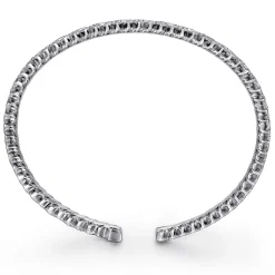 Online Gabriel & Co. 18K White Gold Round and Baguette Diamond Bangle Bracelet